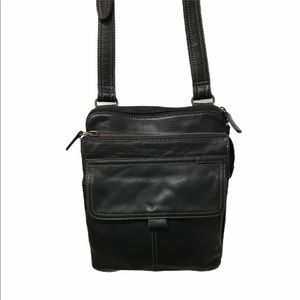 Fossil black leather crossbody